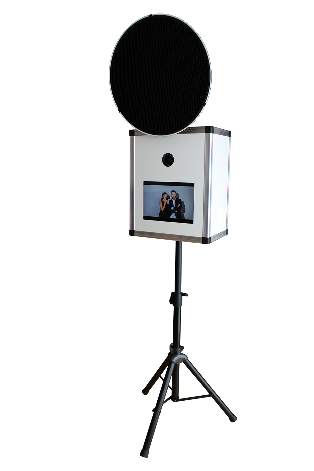 Professionelle Fotobox seitlich